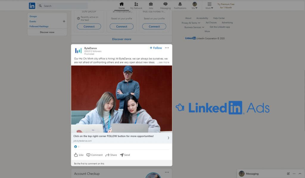 Quảng cáo LinkedIn là công cụ mạnh mẽ để doanh nghiệp tiếp cận đúng đối tượng