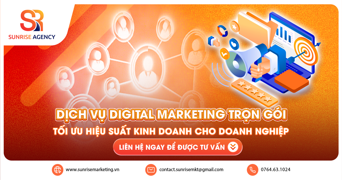 Dịch vụ Digital Marketing trọn gói tối ưu hiệu suất kinh doanh cho doanh nghiệp
