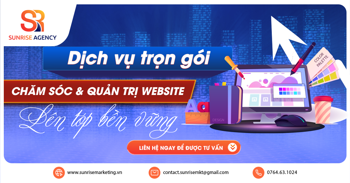 Dịch vụ chăm sóc quản trị Website theo tháng, lên TOP bền vững